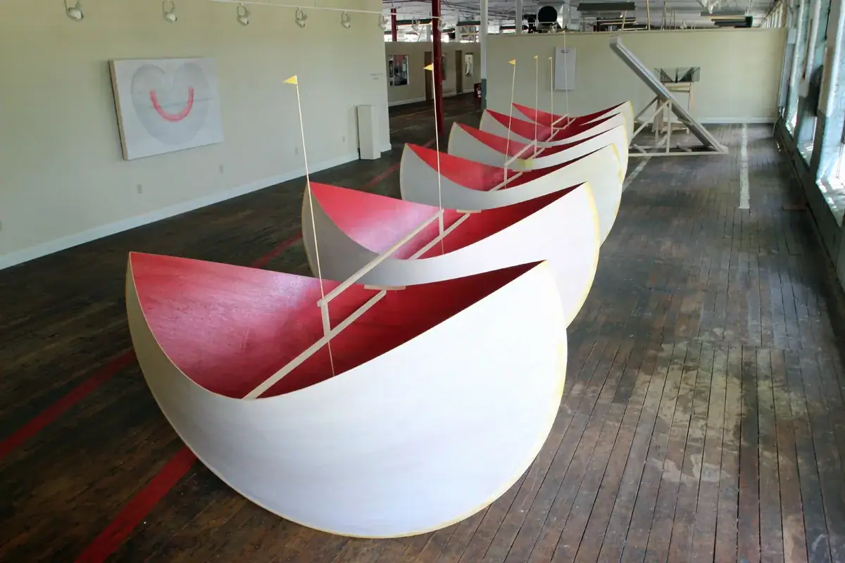 Exhibition at Lowe Mill, view 1